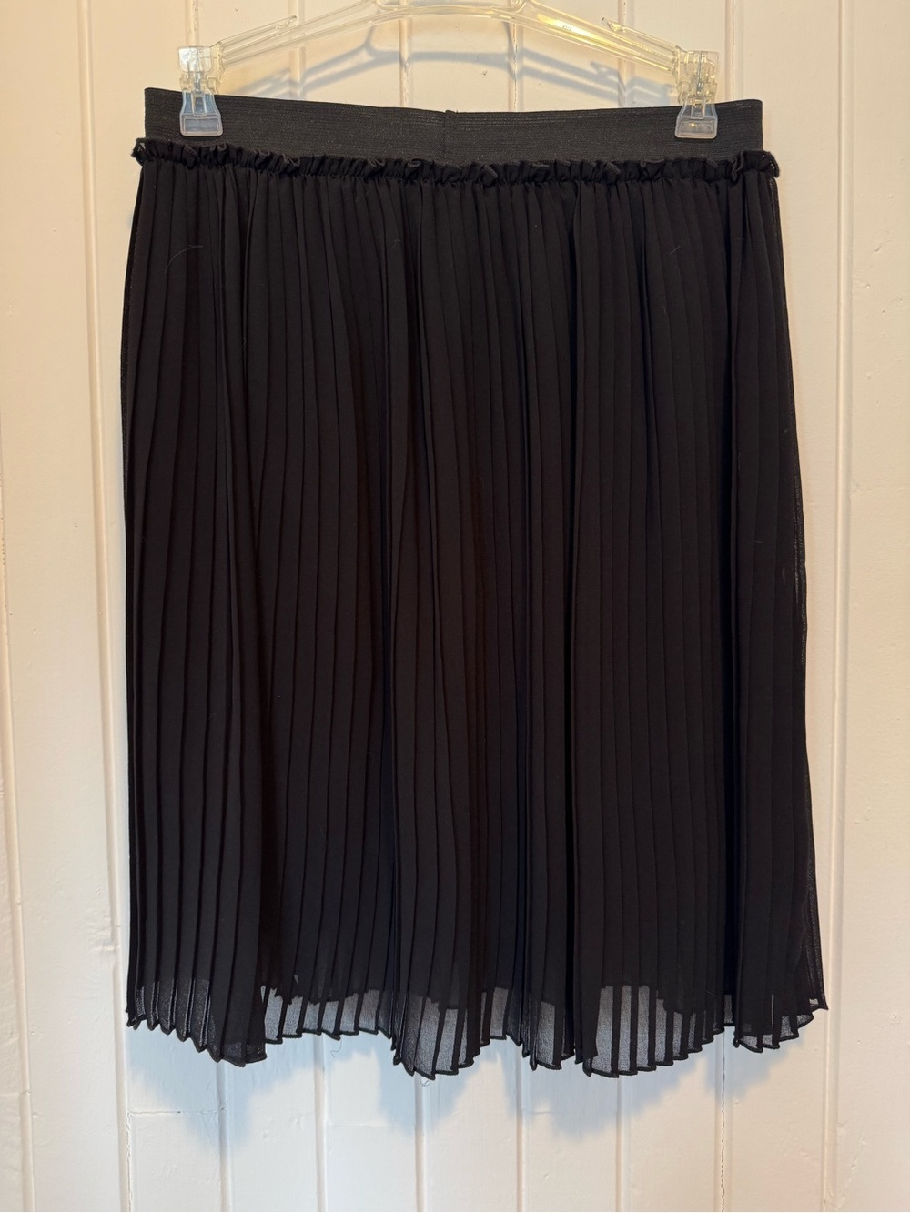 MELISSA NEPTON Black Pleated Midi Skirt